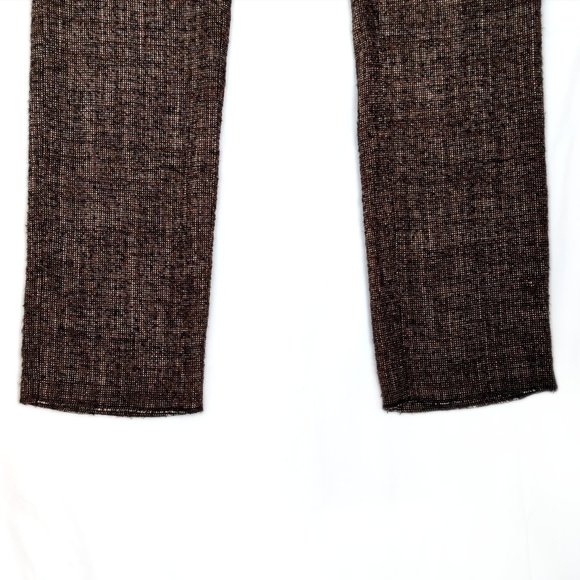 NWOT FENDI Wool Slim Trousers in Brown & White Tweed Small Pants Pantalon Petit - Picture 9 of 15